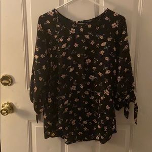 Paper moon sheer flower print top